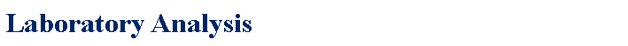 Text Box: Laboratory Analysis